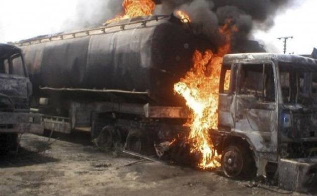 Interventions incendie avec des marchandises dangereuses.