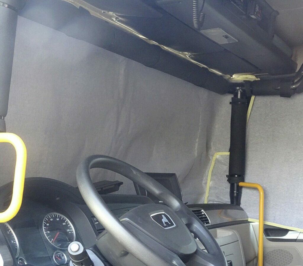 Fireproof curtains for vehicles