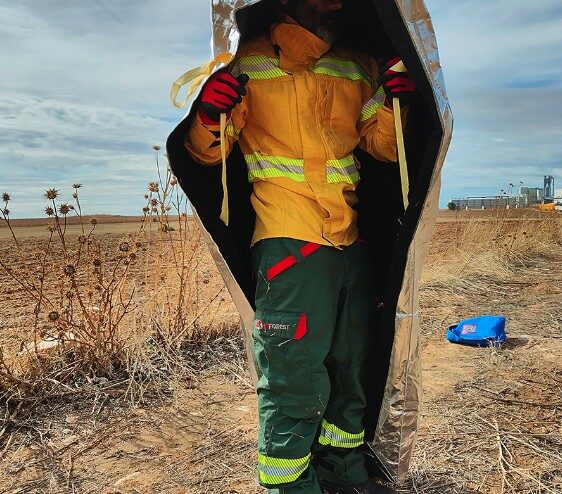 Refugio individual contra incendios